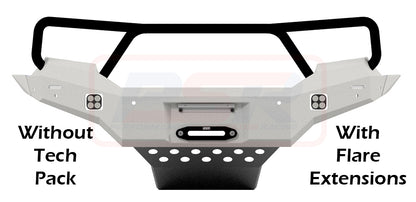 Ranger PX MK3 8/18-ON Ambush Satin Black Triple Hoop Bar, Pre-Runner Infill (No Body Lift), Splash Guards, Slim Black Fairlead, Factory Ext