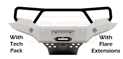 Ranger PX MK3 8/18-ON Ambush Customer Painted Triple Hoop Bar, Infill (2" Body Lift), Splash Guards, Slim Black Fairlead, Sensors, Factory Ext
