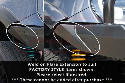 Ford Ranger Next Gen Ambush Customer Painted Triple Hoop Bar, Pre-Runner Infill (2" Body Lift), Splash Guards, Standard Black Fairlead, 4 Sensors, XLT