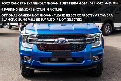 Ford Ranger Next Gen Ambush Customer Painted Triple Hoop Bar, Infill (2" Body Lift), Guards, Slimline Silver Fairlead, 6 Sensors, Camera, Factory Ext