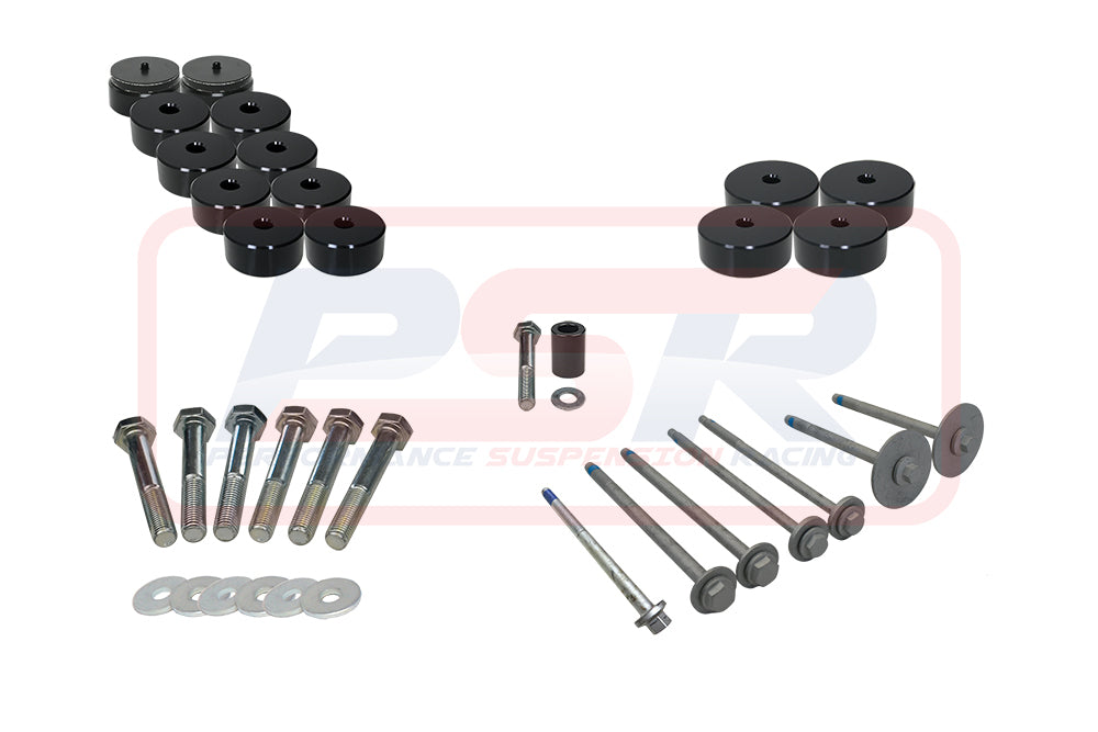 Ford Ranger Next Gen 1" Body Lift Kit (Dual/Extra Cab with Tub) - Without Rear Bar Lift
