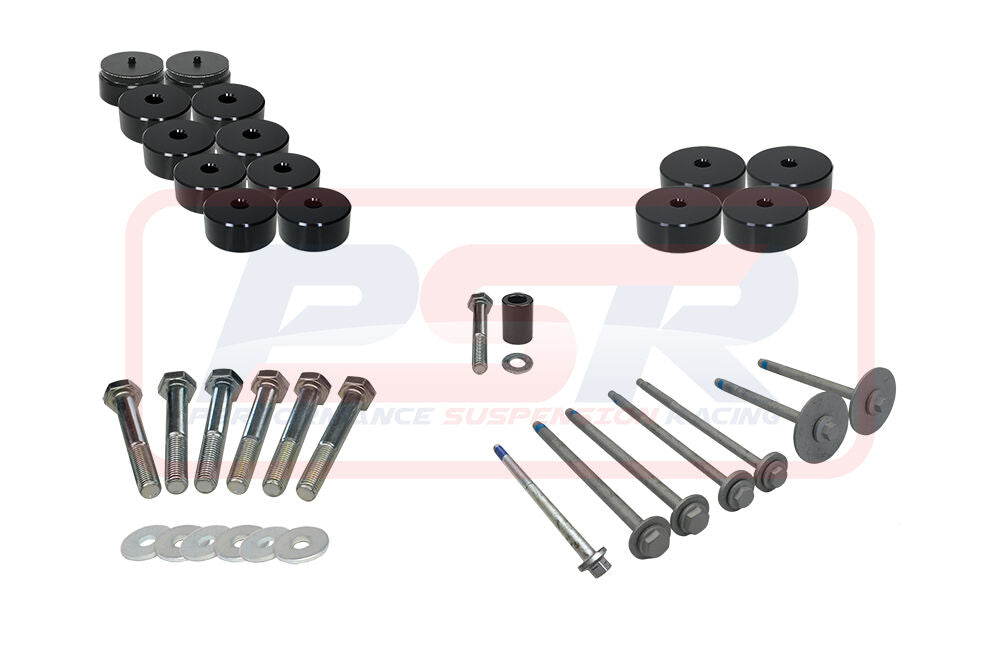 Ford Ranger Next Gen 1" Body Lift Kit (Dual/Extra Cab with Tub) - Without Rear Bar Lift
