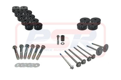 Ford Ranger Next Gen 1" Body Lift Kit (Dual/Extra Cab with Tub) - Without Rear Bar Lift