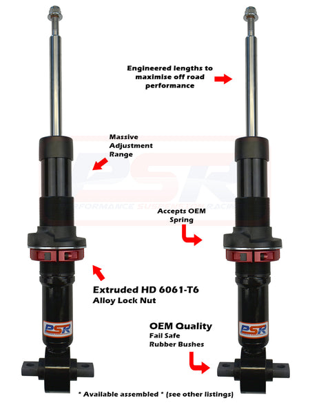 Ford Ranger Next Gen / Volkswagen Amarok NF 2023-On PSR TTG Front 2-4" Adjustable Shock Absorber - PAIR