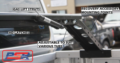 Roof Top Tent Complete Tilt System (Full kit, Baja Rack Style) with Roof Height (560mm) Leg Set of 4