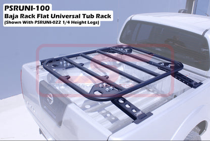 Baja Rack Flat Universal Tub Rack with Custom Height Leg Set of 4