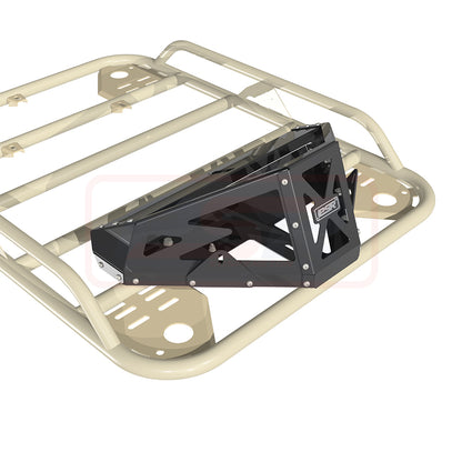 Baja Rack Spare Wheel Bolt On Mount (Suit 32,33,35,37" Tyre) and Y-Strap Tyre / Accessory Ratchet Strap Tie Down