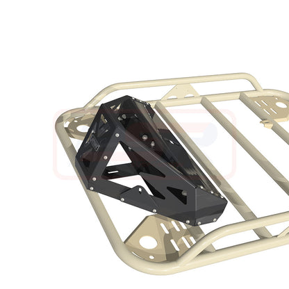 Baja Rack Spare Wheel Bolt On Mount (Suit 32,33,35,37" Tyre) and Threaded Universal Wheel Fastener