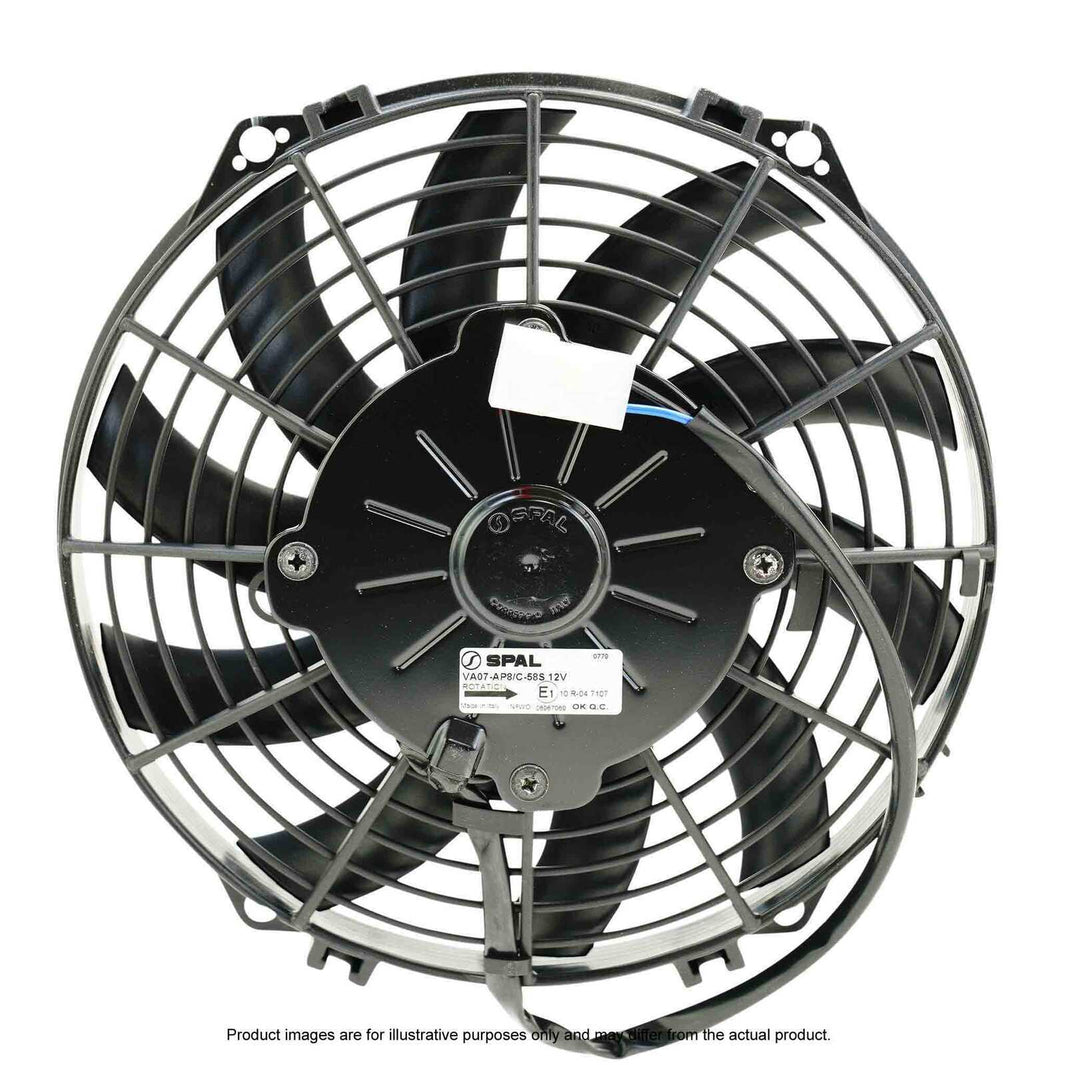 SPAL 09" Fan Skew Blade Pull 12V (602CFM) (52mm Deep)