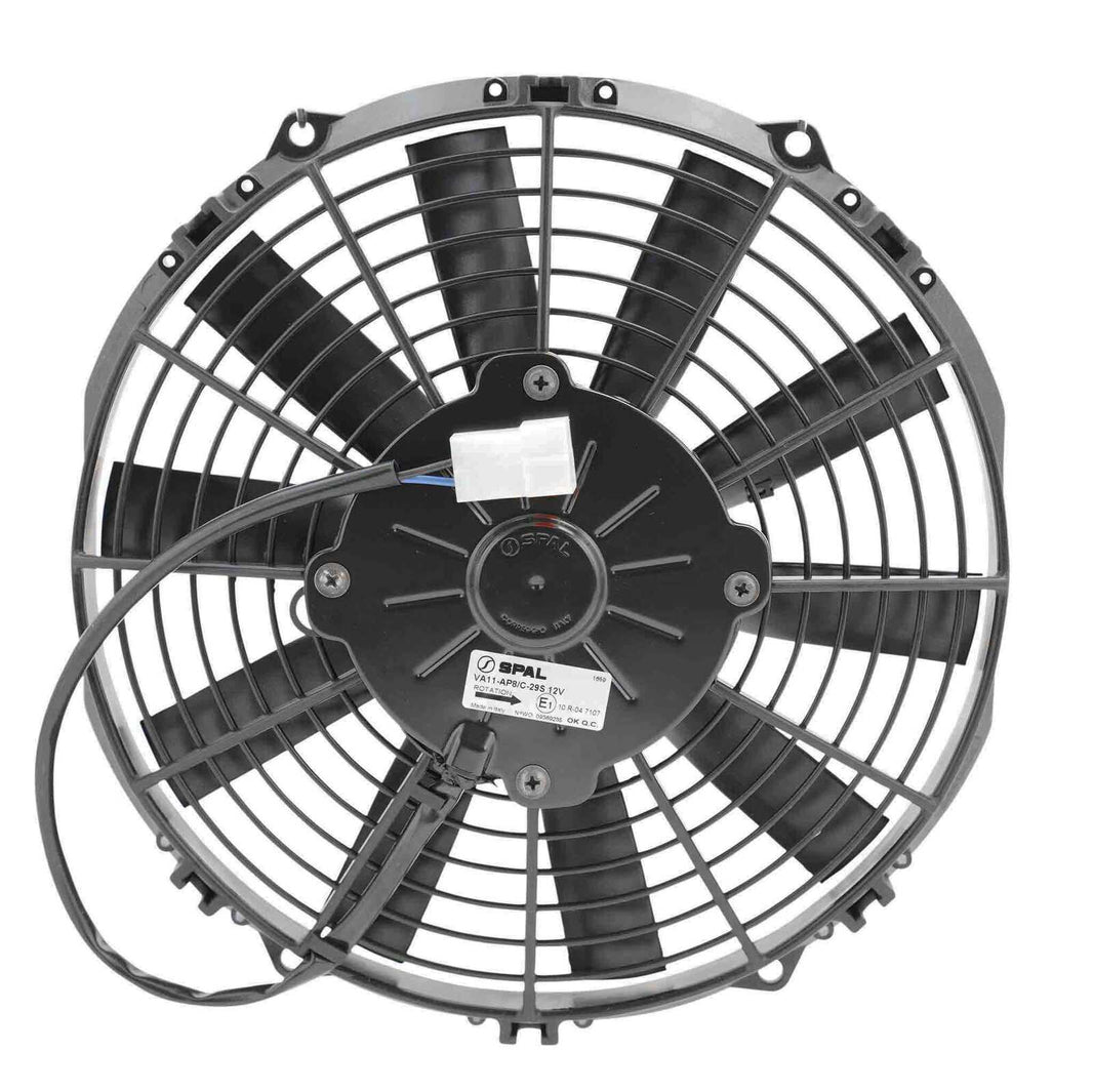 SPAL 10" Fan Straight Blade Push 12V (631CFM) (52mm Deep)