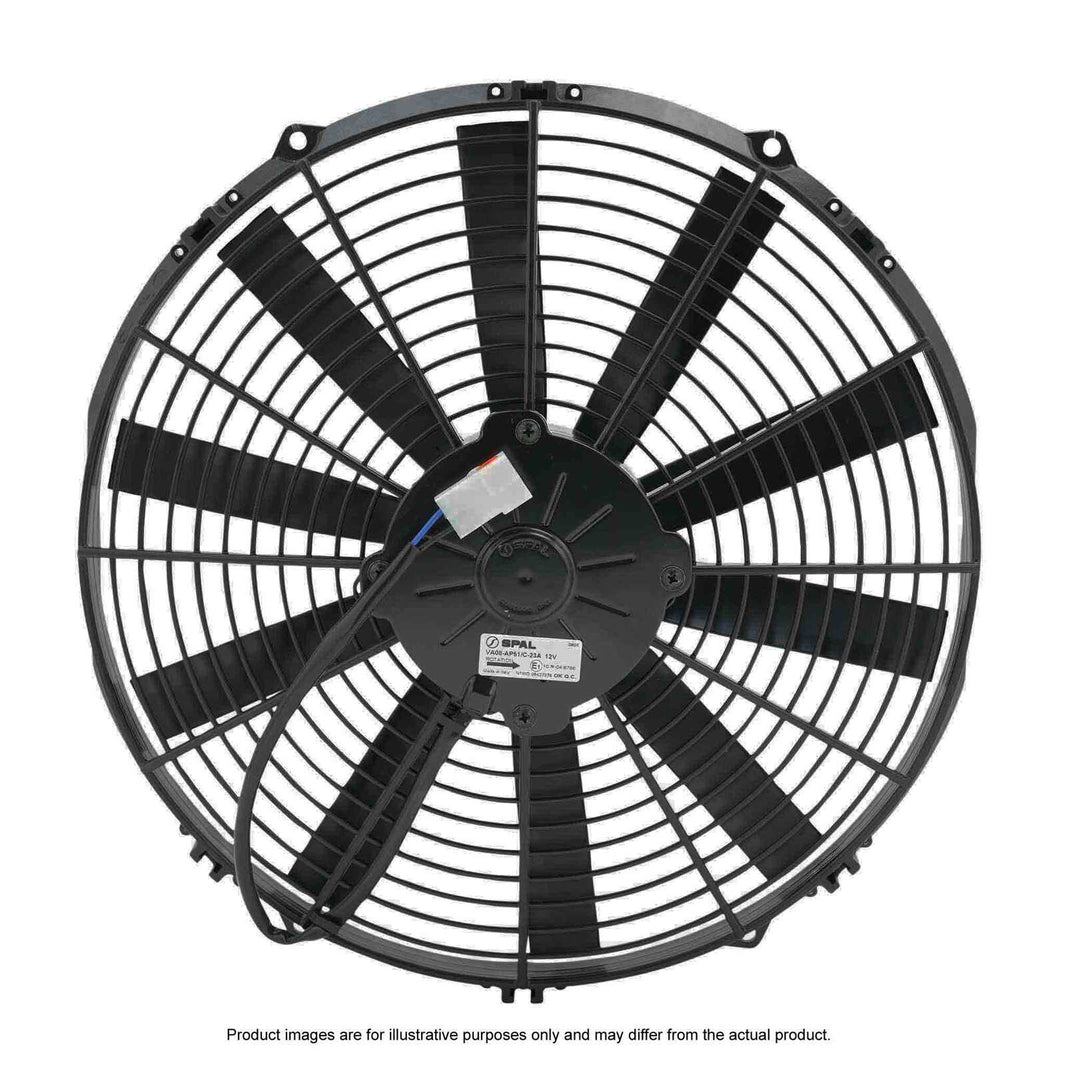 SPAL 14" Fan Straight Blade Push 12V (1263CFM) (62mm Deep)