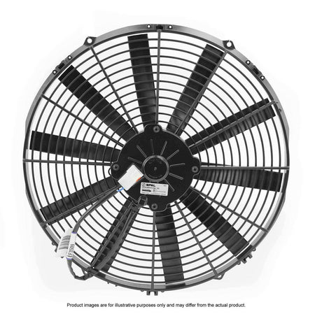 SPAL 16" Fan Straight Blade Push 12V (1505CFM) (62mm Deep)