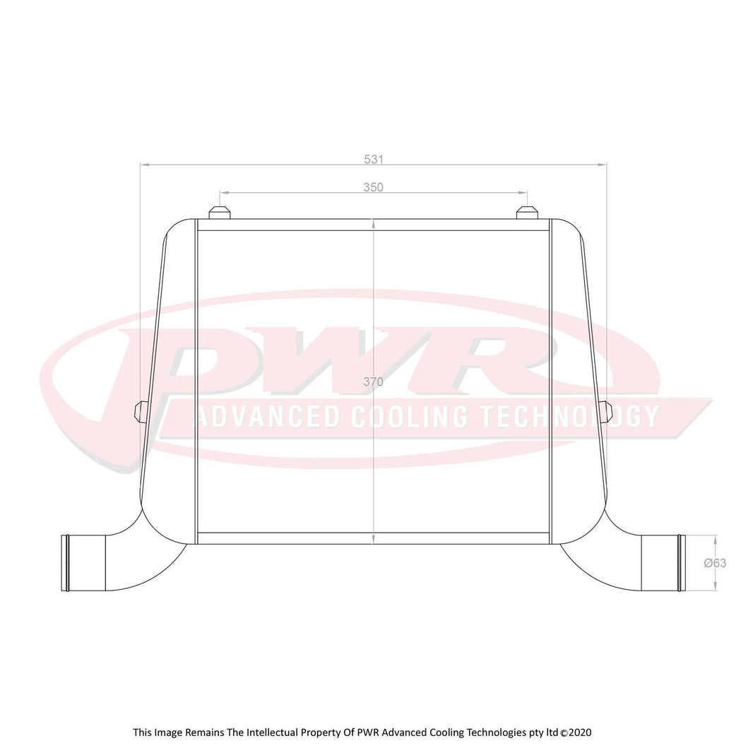 MAZDA R100 12AT, 13BT Rotary Engine (1967 - 1971) 2.5" Outlets 55mm Intercooler