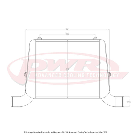 MAZDA R100 12AT, 13BT Rotary Engine (1967 - 1971) 2.5" Outlets 55mm Intercooler
