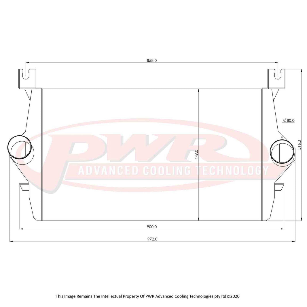 FORD F250 6.0L Powerstroke Engine (2003 - 2007) 55mm Intercooler