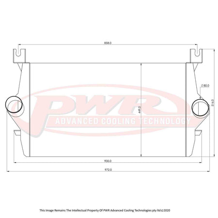 FORD F250 6.0L Powerstroke Engine (2003 - 2007) 55mm Intercooler