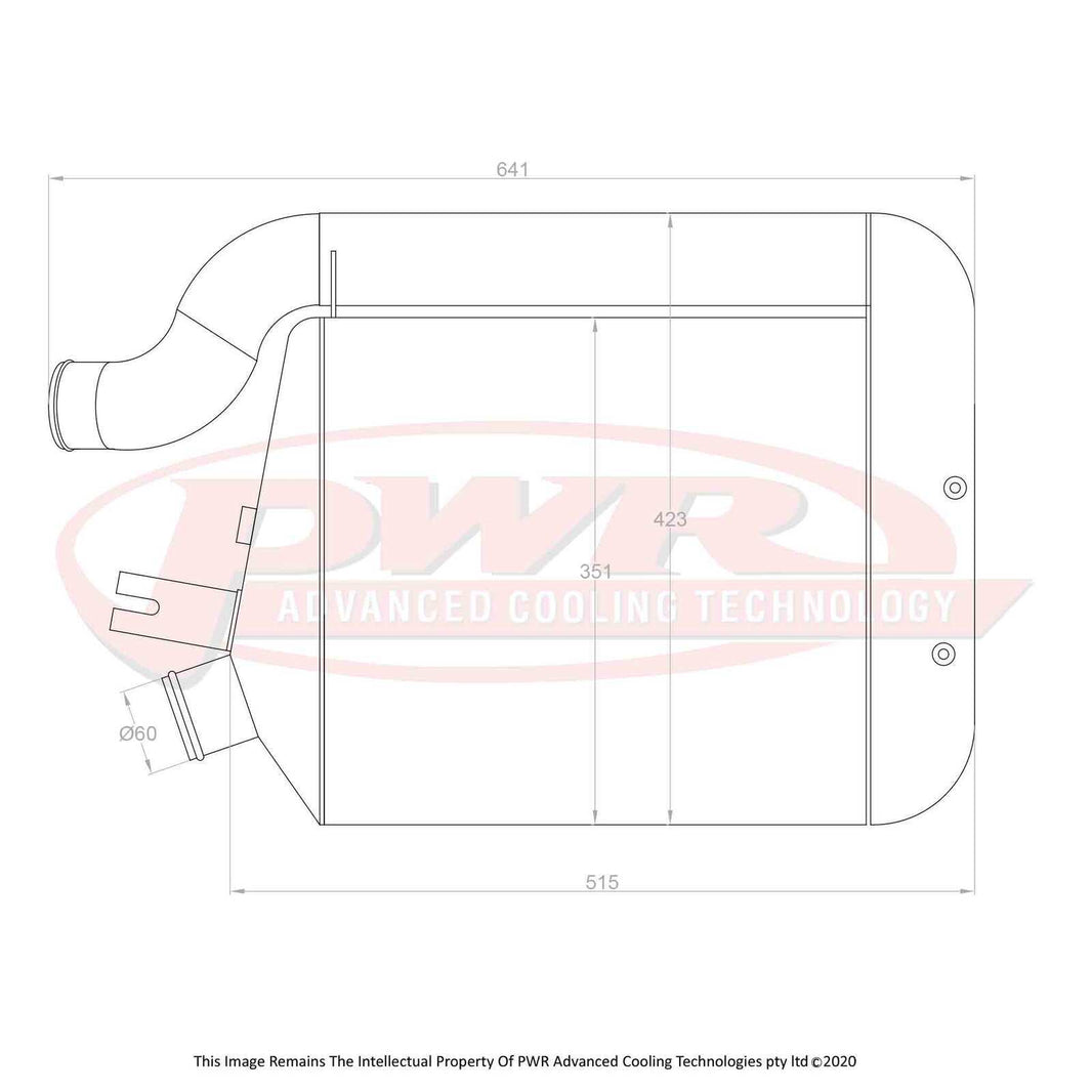 FORD Falcon BF F6 Typhoon 6cyl Turbo Engine (2005 - 2008) 55mm Intercooler with 1/4" BSP Boss
