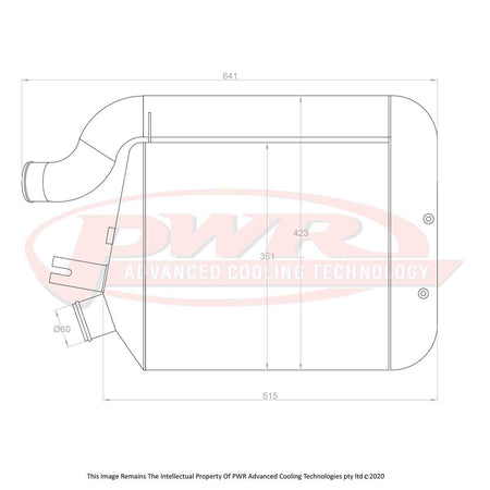 FORD Falcon BF F6 Typhoon 6cyl Turbo Engine (2005 - 2008) 55mm Intercooler with 1/4" BSP Boss