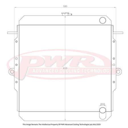 TOYOTA Landcruiser HJ75 Series 2H Engine (1985 - 1990) 55mm Radiator