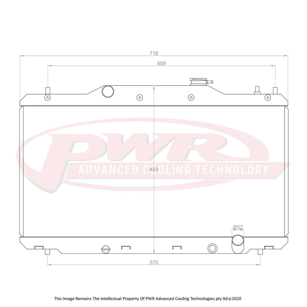 HONDA Integra DC5 KA20 Engine (2001 - 2006) 42mm Radiator
