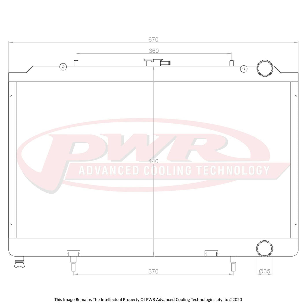 NISSAN Silvia 180SX S13 CA18, CA18DET Engines (1988 - 1994) 42mm Radiator