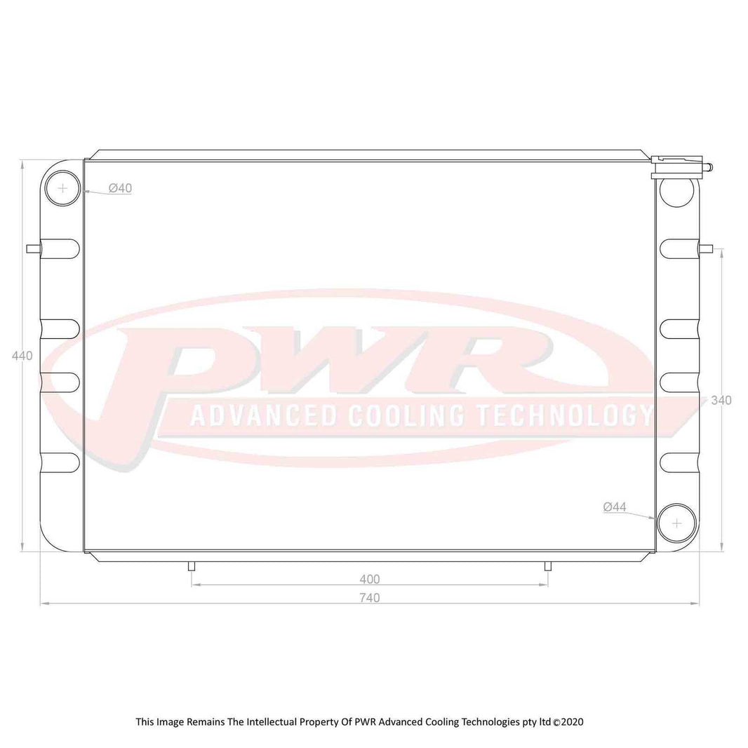 HOLDEN WB Chev V8 Engine (1980 - 1984) 55mm Radiator