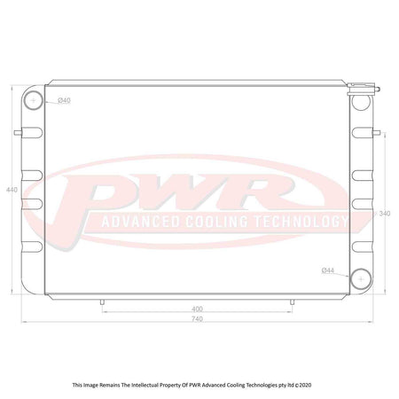 HOLDEN WB Chev V8 Engine (1980 - 1984) 55mm Radiator