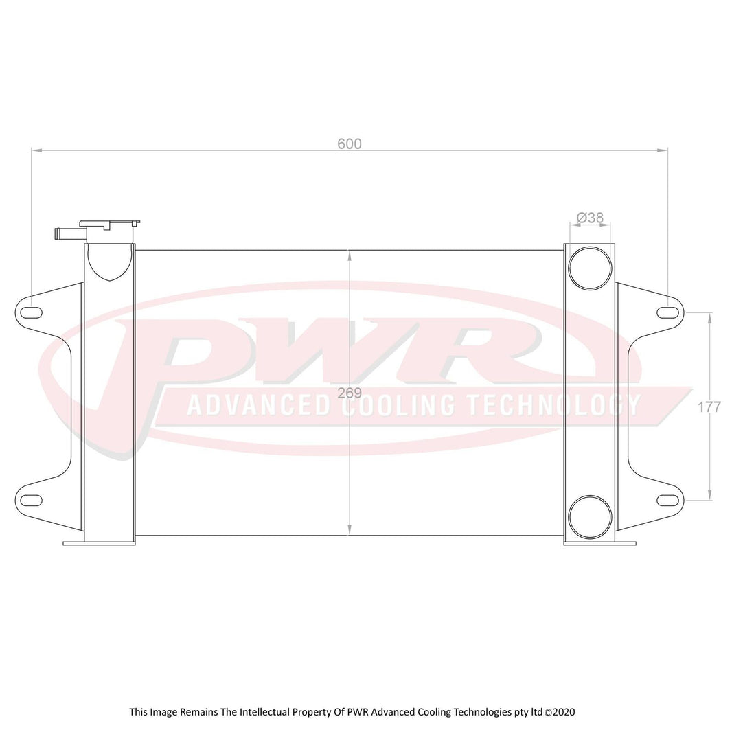 MAZDA R100 10A, 12A, 13B Rotary Engine (1967 - 1971) 55mm Radiator