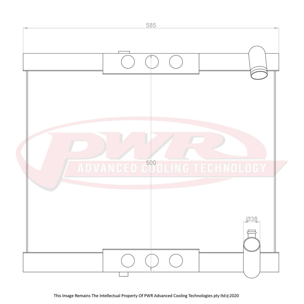 MAZDA RX7 FC Series 4 13BT Rotary Engine (1985 - 1989) 475mm Mount Centres 42mm Radiator