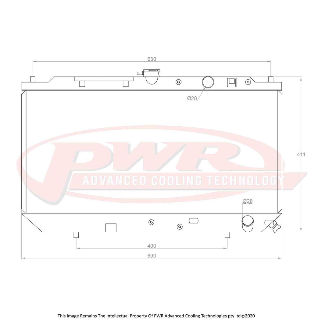 HONDA Civic EC, ED & EE D15B4 Engine (1988 - 1991) 42mm Radiator