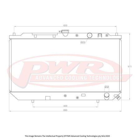 HONDA Civic EC, ED & EE D15B4 Engine (1988 - 1991) 42mm Radiator