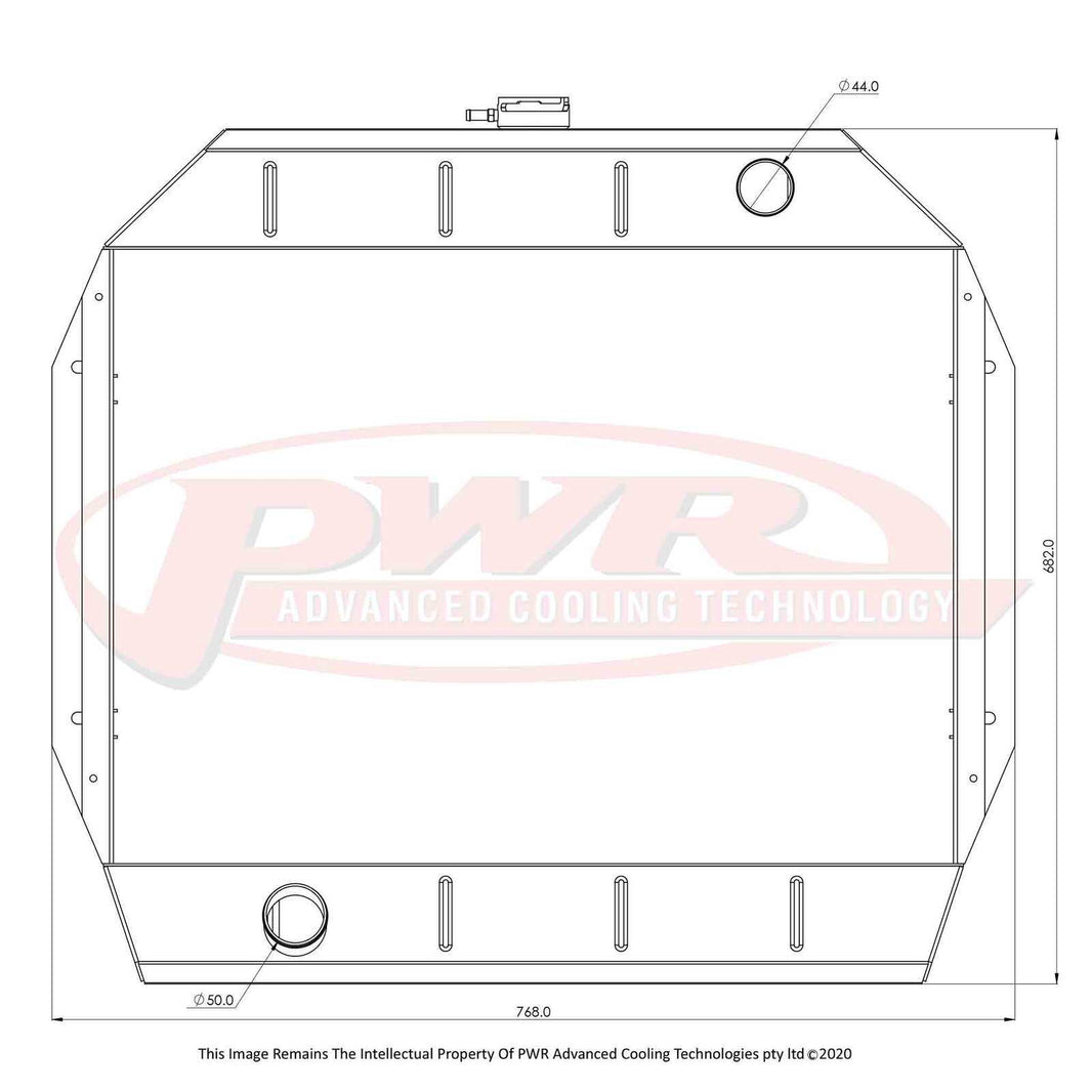 FORD F100, F250, F350 V8 Engine (1967 - 1979) 81mm Radiator