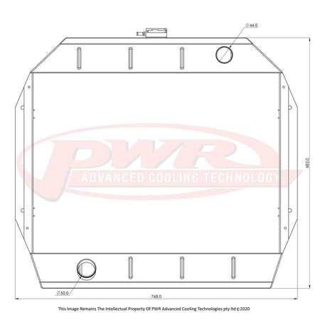 FORD F100, F250, F350 V8 Engine (1967 - 1979) 81mm Radiator