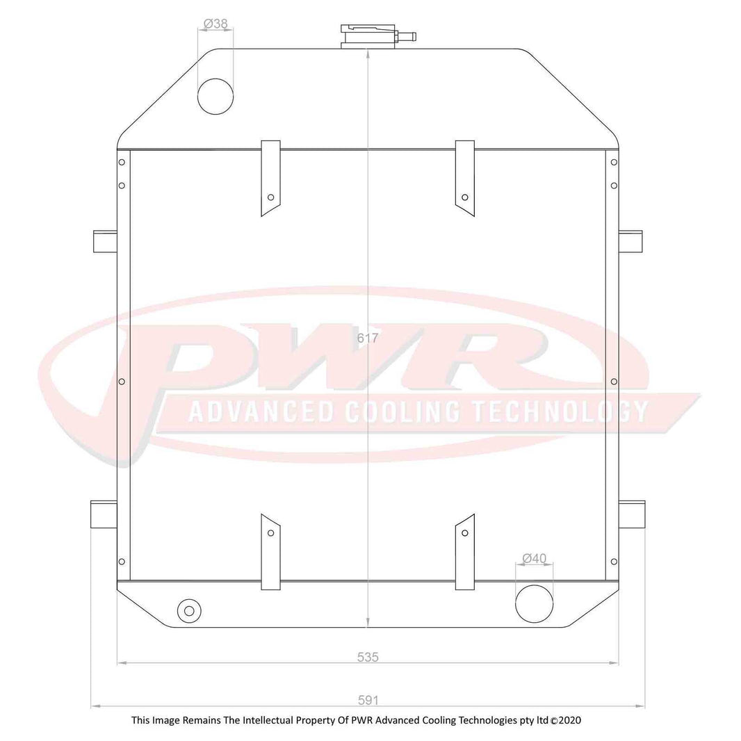 FORD 1939 V8 Engine 55mm Radiator