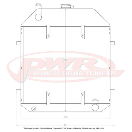 FORD 1939 V8 Engine 55mm Radiator