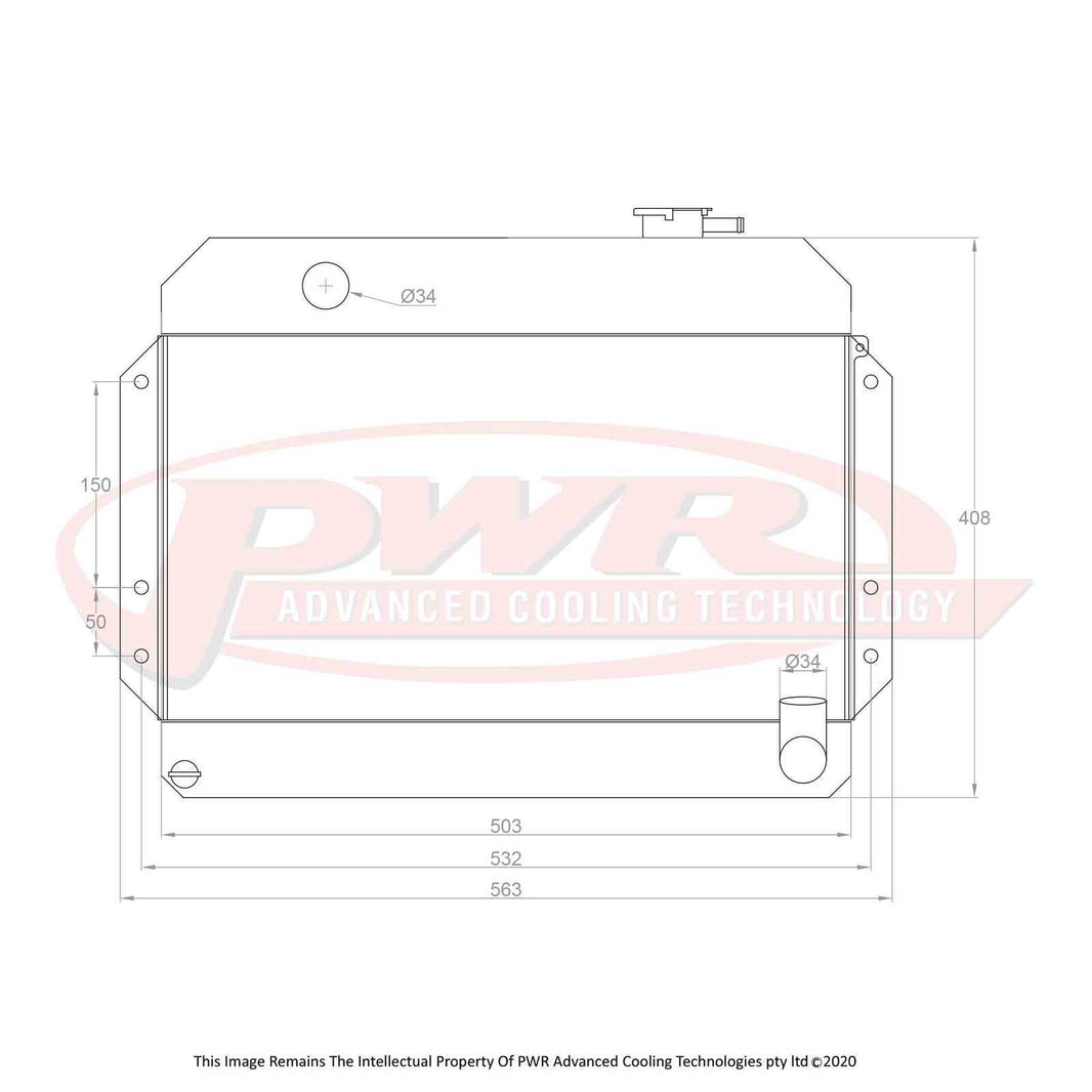 NISSAN Datsun 1600 L SERIES 4cyl Engine (1967 - 1973) 42mm Radiator