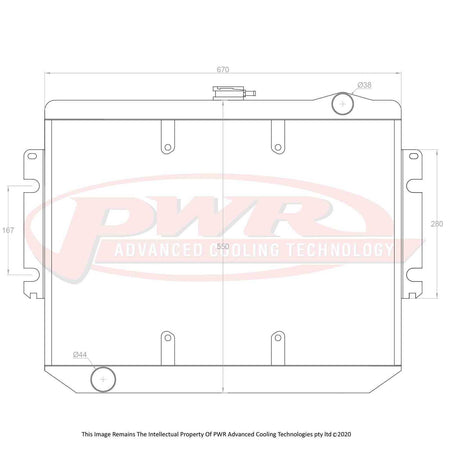 CHRYSLER Valiant CM 6cyl Engine (1978 - 1981) 55mm with 16" SPAL Fan Mounts