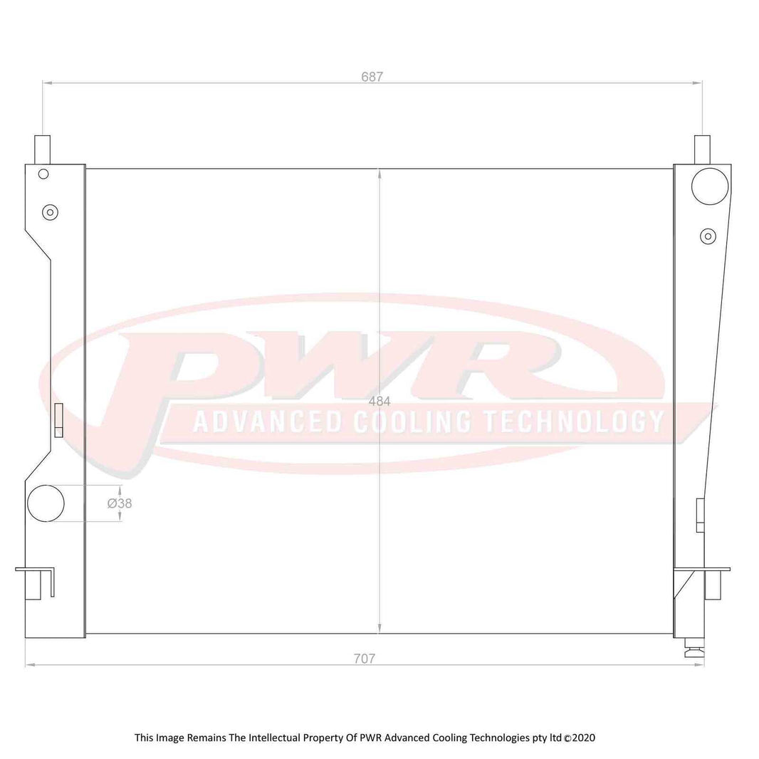 FORD Mustang 4.6lt V8 Engine (2005 - 2009) 42mm Radiator
