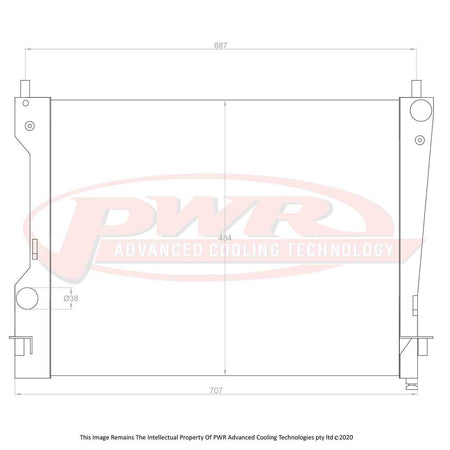 FORD Mustang 4.6lt V8 Engine (2005 - 2009) 42mm Radiator