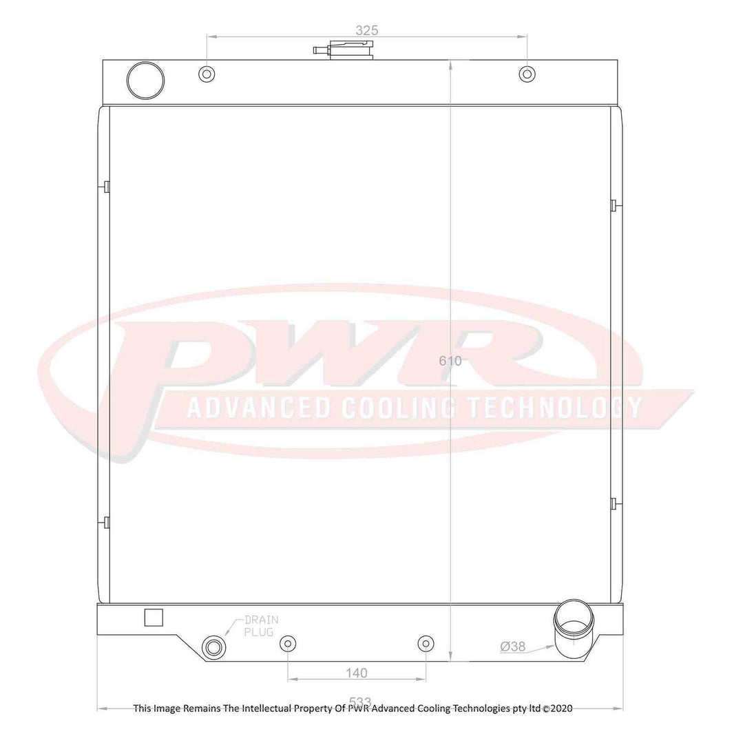 TOYOTA Landcruiser HZJ70-75 Diesel Engine (1984 - 1999) 55mm Radiator