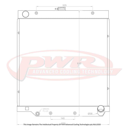 TOYOTA Landcruiser HZJ70-75 Diesel Engine (1984 - 1999) 55mm Radiator