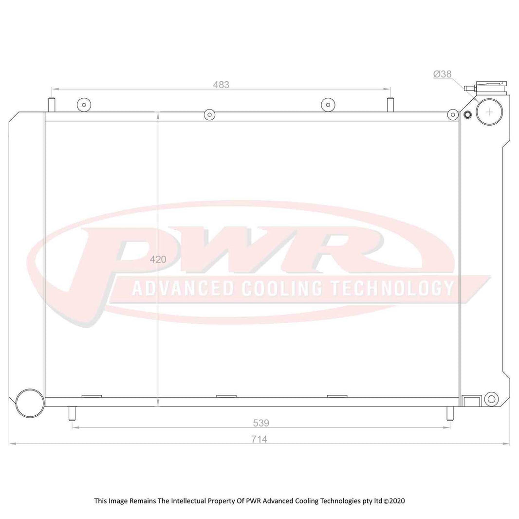 SUBARU WRX Impreza 4cyl Turbo Engine (1994 - 2000) 42mm Crossflow Radiator