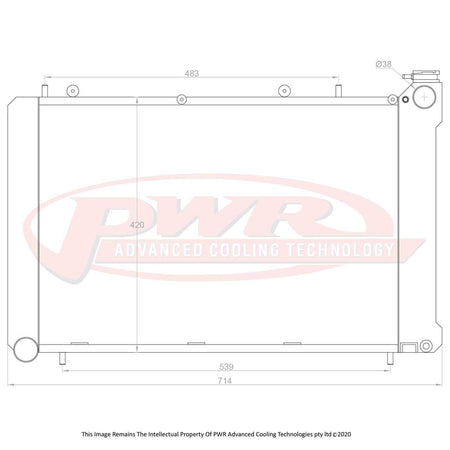 SUBARU WRX Impreza 4cyl Turbo Engine (1994 - 2000) 42mm Crossflow Radiator