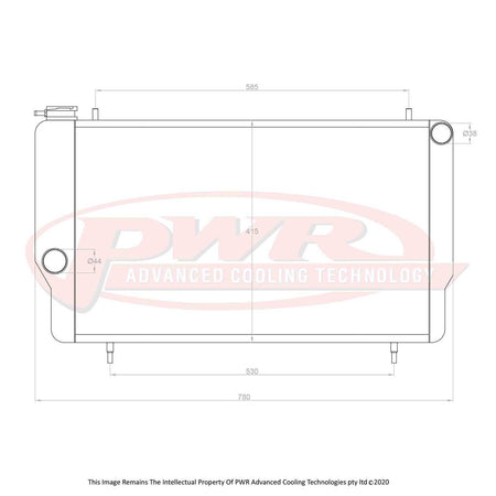 FORD Capri Cleveland V8 Engine (1968 - 1973) 55mm Radiator