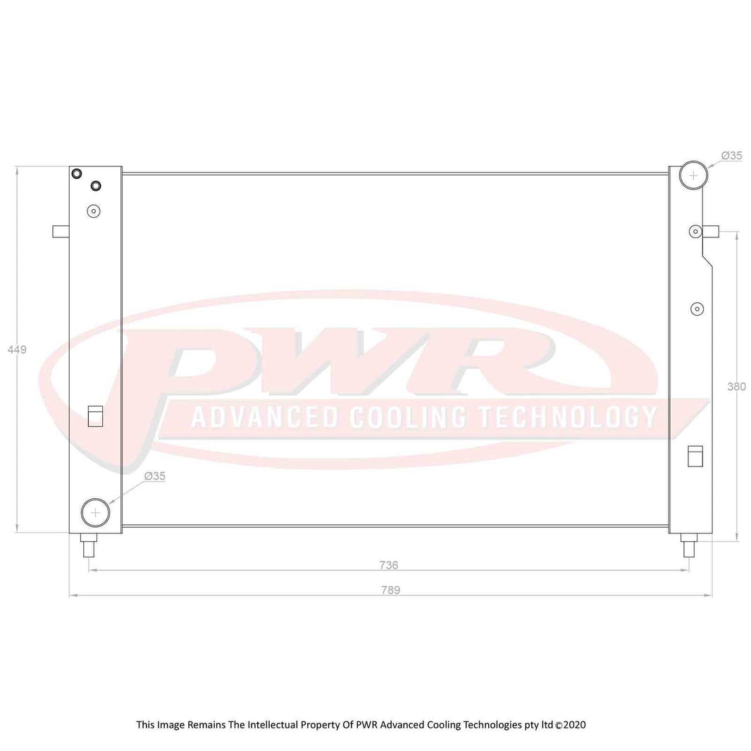 HOLDEN Monaro V2 CV8 LS V8 Engine (2001 - 2002) 55mm Radiator