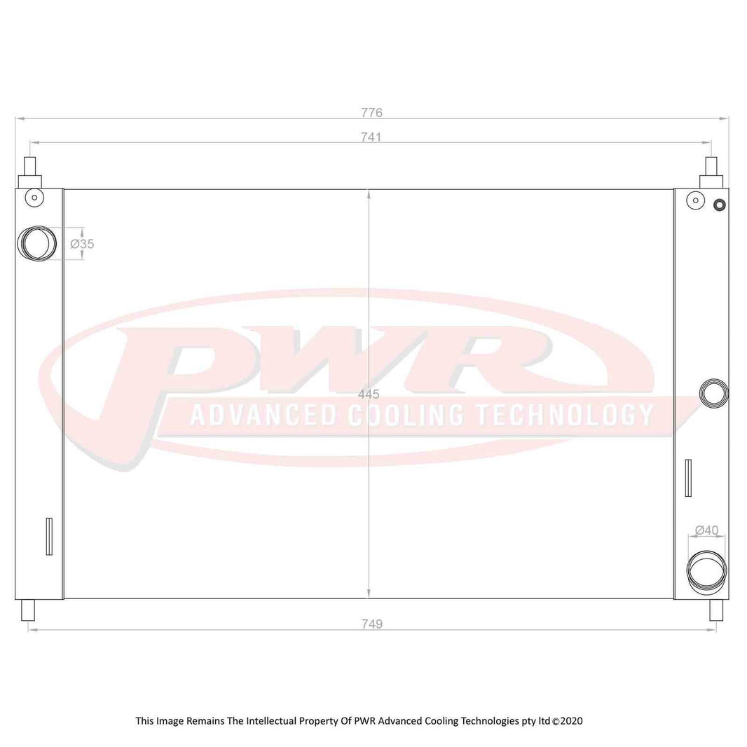 FORD Falcon AU 6cyl and V8 Engines (1998 - 2002) 55mm Radiator