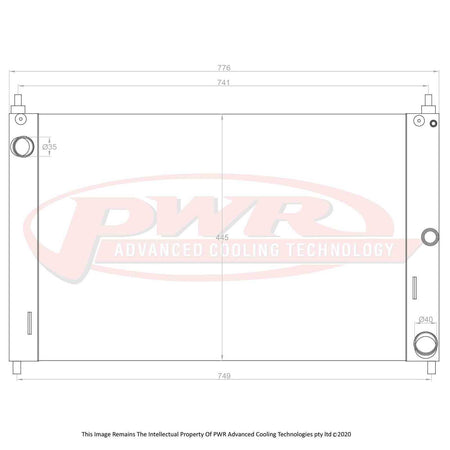 FORD Falcon AU 6cyl and V8 Engines (1998 - 2002) 55mm Radiator