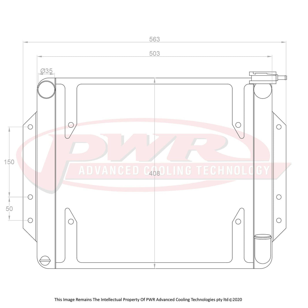 NISSAN Datsun 1600 510 SR20 Engine (1967 - 1973) Crossflow Suits 16" SPAL Thermo 55mm Radiator