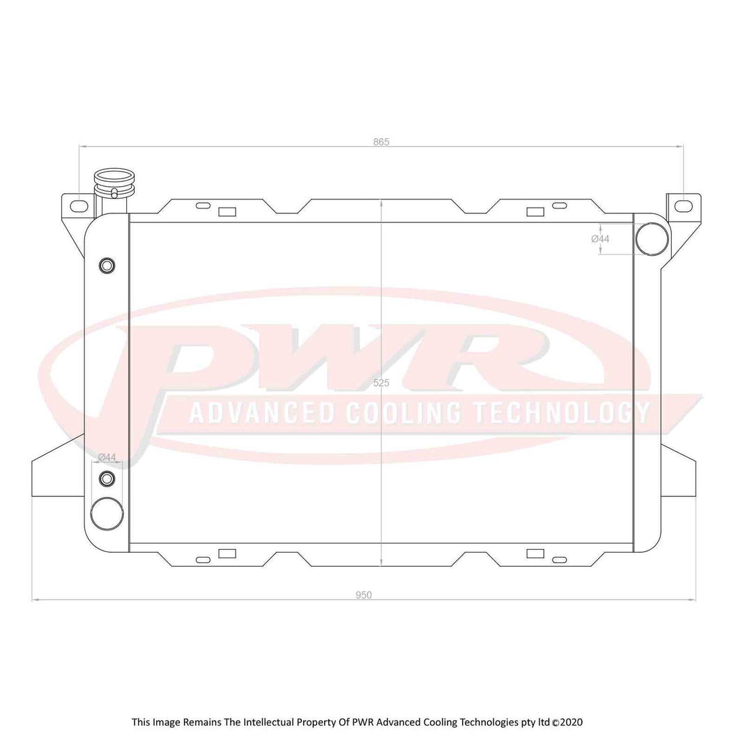 FORD F250 Cleveland V8 Engine Automatic Transmission (1985) 55mm Radiator