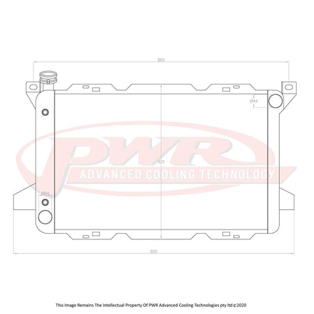 FORD F250 Cleveland V8 Engine Automatic Transmission (1985) 55mm Radiator